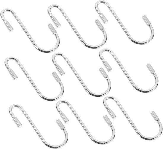 12stuks Delige S-vormige Haken Ophangen Van Handdoeken Kleding Accessoires Robuuste Haken Van Roestvrij Voor Keuken Badkamer Slaapkamer Kantoorgebruik