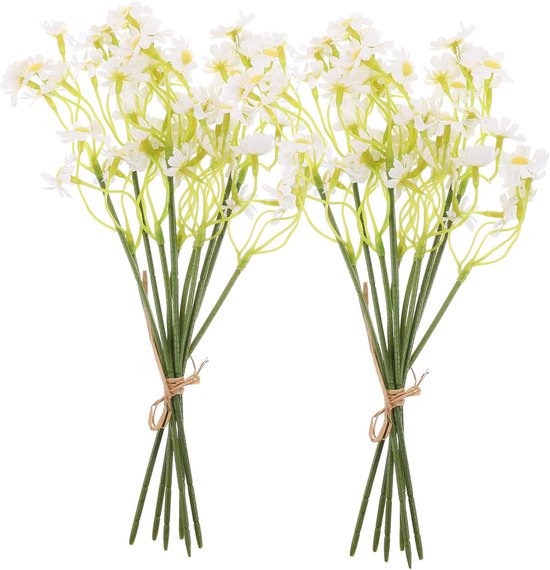 12stuks Kunstmatige Margrieten Takken Realistische Decoratieve Nepbloemen Voor Thuisdecoratie Bruiloften Vivid Silk Materiaal