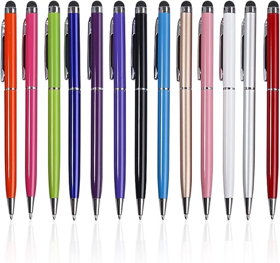 13 stuks handschrift touchscreen dubbele purpose pennen, balpen, touchstiften, styluspen, styluspen die kunnen worden gebruikt voor touchscreens geschikt voor papier, mobiele telefoons, tablets