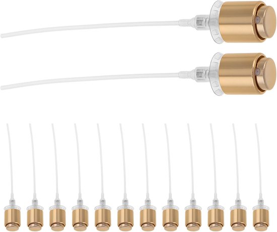 14 Stuks Delige Fijne Nevel Parfumverstuiver Pompen Universele Spray Nozzle Caps met Lekvrije Sluiting Eenvoudige Installatie Precieze Drukpomp voor Essentiële Parfumflessen