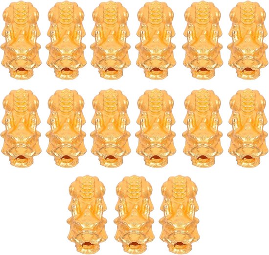 15 Stuks Delige Gouden Pixiu Feng Shui Spacer Kralen Duurzame Metalen Chinese Amulet Kralen met Grote voor Armbanden Kettingen DIY Sieraden Maken