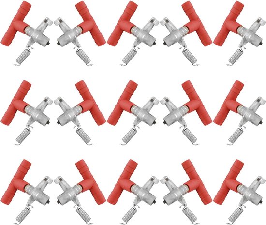 15 Stuks Delige Lekvrije Waterdispenser Vervangingsnippels voor Konijnen Universele Roestvrije Metalen Drinknippels Eenvoudig Installeren Accessoires voor Dierdrinkers
