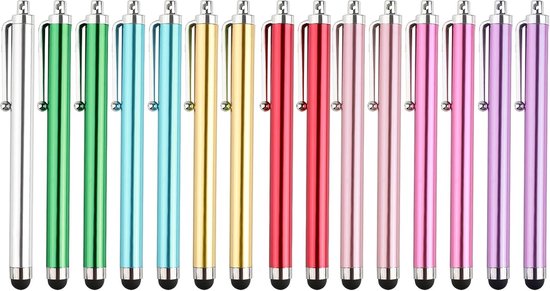 15 stuks touchscreen-pen, pen voor mobiele telefoons en tablets, universele 9.0 capacitieve styluspen voor smartphones