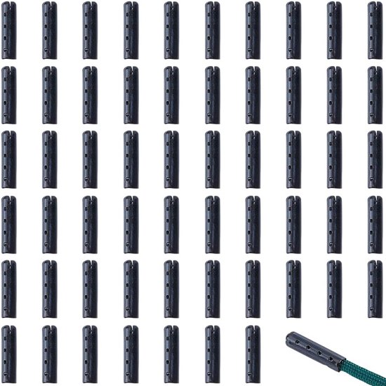 150 stuks zwarte schoenveter tips messing aglets schoenveters hoofdbeschermer duurzame vervanging kolom schoenveters kleding koorden tip bulk voor schoenen canvas sneakers hoodies