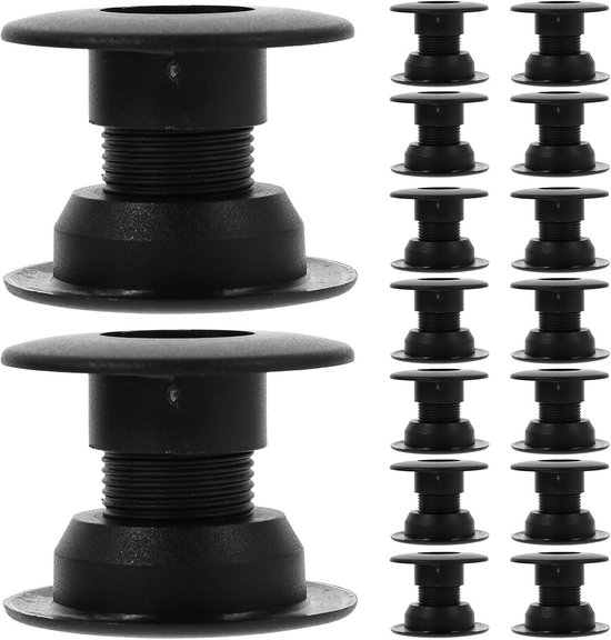 16 Stuks Delige Universele Foosball Lager Vervangingsset van Slagvast Kunststof Eenvoudig Monteren Geschikt voor Standaard Modellen Veelzijdige Tafelvoetbalonderdelen