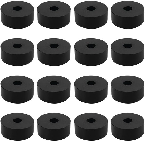 16 stuks rubberen afdichtingen, M6 kunststof afdichtingen, 20 mm buitendiameter, 6 mm binnendiameter, 6 mm dik, kunststof afstandhouders voor thuis, auto, containers.