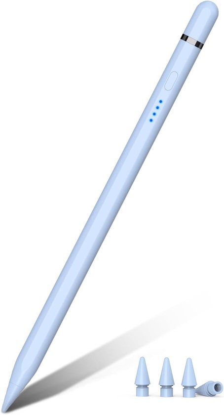 1e generatie voor iPad (2018-2025), 30 mins snel opladen met helling& palm rejectie, pen voor iPad compatibel met Air 3/4/5/M2/M3, Mini 5/6, i-Pad 6-11, Pro 11"/12,9"/13" M4 (blauw)
