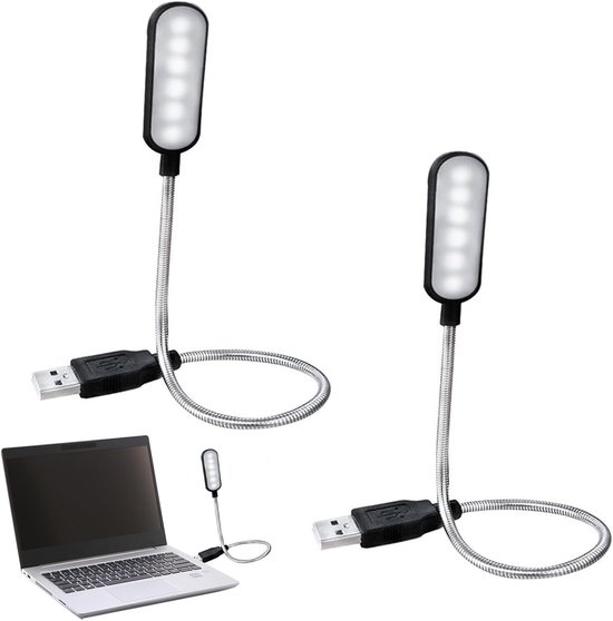 2-delige USB-lamp, laptoplamp, dimbare USB-ledlamp, dimbare USB-lamp, laptop-ledlamp, laptoplamp, USB-computerlamp, pc-lamp van Gomyhom