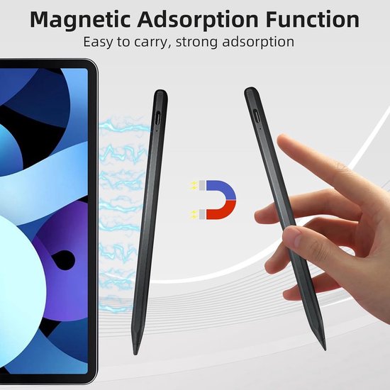 2-in-1 Active Stylus Pen – Touchscreen Pen – Stylus Pen Tablet – Pencil – Voor Tablet, Smartphone en iPad - Universele Actieve Stylus Pen met USB-C Poort - Palmrejectie - Magnetisch - Geschikt Voor o.a. Tekenen - Pencil- Teken pen - Wit