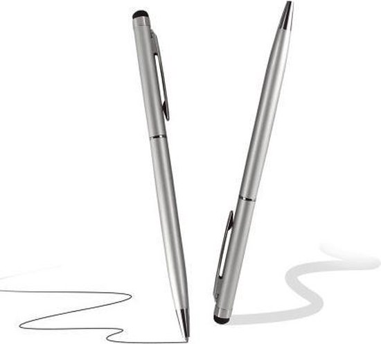 2-in-1 Stylus pen (Zilver) van Mobilize