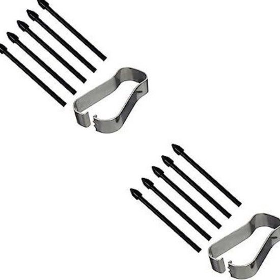 2-pack touchpen punten set - Vervangpunten Geschikt voor Samsung Tab S7/S7+/S6 Lite/Note10/20 - Zwart van Merkloos