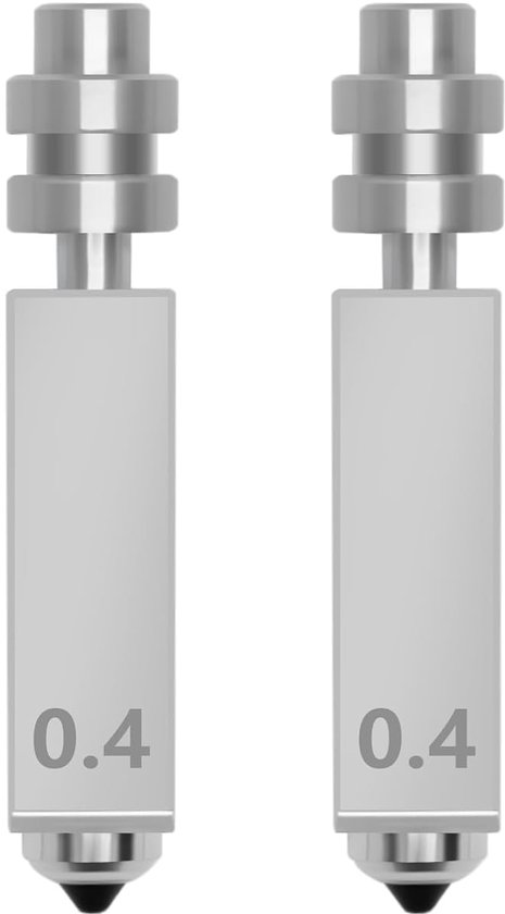 2 stuks 0,4 mm mondstuk voor Anycubic Kobra X, Kobra 4, geïntegreerde buis gehard staal sproeiers snelwissel volledig metaal hoge snelheid hotend mondstuk Kobra X vervangende printkop hotend 0,4 mm