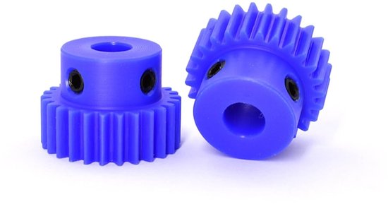 2 stuks 1 module nylon tandwielen 15T/16T/18T afgewerkte boring 4 mm/5 mm/6 mm/8 mm/10 mm kunststof motornaaftandwiel voor CNC-apparatuur(1 Module 15T Bore 6mm)