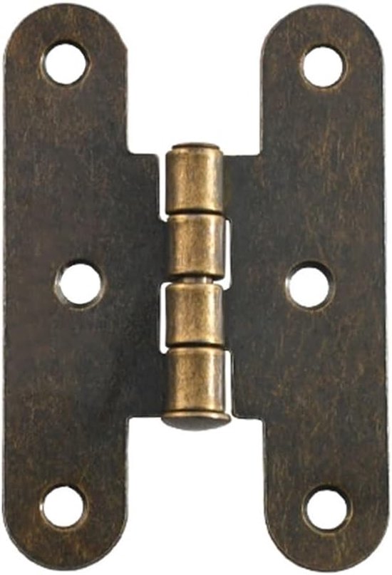 2 stuks 55 * 38mm H-type Kast Onzichtbare Scharnier Antiek/Rood Brons Ijzer Decoratieve Scharnieren for sieraden Houten Dozen Meubelbeslag(Antique Bronze 2pcs)