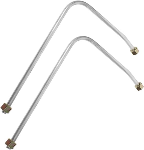 2 Stuks Aluminium Luchtcompressor Uitlaatbuis Vervangende 400 Mm Zilveren Luchtslangset Voor Compressor