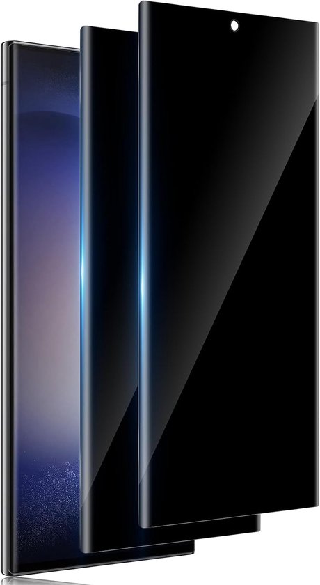 2 stuks Antispy Screen Protector voor Samsung Galaxy S23 Ultra Privacy, Guard 9H Filter Glas, Volledige Film gehard glas onbreekbaar, anti-verblinding