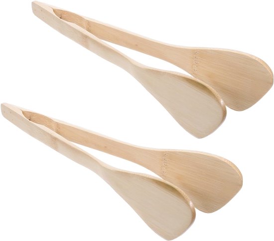 2 Stuks Bamboe Plantentangen Platte Antislip Succulent Transplant Tool voor Veilig Cactus Verplanten Tuinieren Dagelijks Plantenverzorging