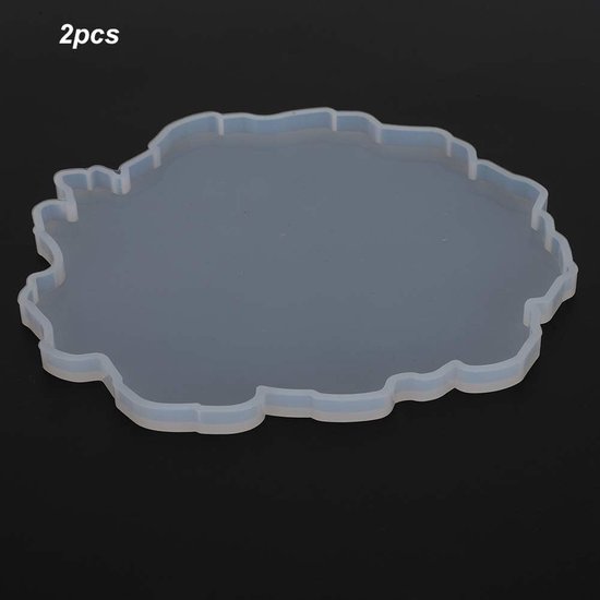 2 Stuks Coaster Siliconen Coaster Laat Hars Coaster Maken Handgemaakte Ambachtelijke Decoratieve Ambachten Onderzetters Lade Basis (Form 2)