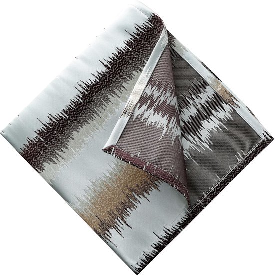 2 stuks damast jacquard doek servetten waterdicht morsbestendig polyester stof servetten blauw B, 45,1 x 48,38 cm
