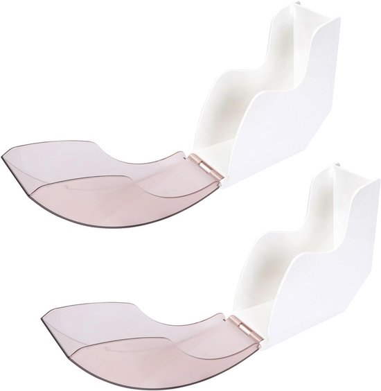 2 Stuks Delige Koffiefilterhouder met Stofdichte Voedselveilige PP Koffiefilter Organizer met Interne Verdelingen Antislip Compact Ontwerp voor Thuis Kantoor Bargebruik