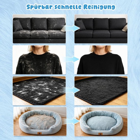 2 stuks dierenhaarverwijderingshandschoenen, kattenhaarverwijderaar, bontmagneet, ontharingshandschoen, sterke elektrostatische zuigkracht, bontmagneet handschoenen voor kleding, bank, autostoel