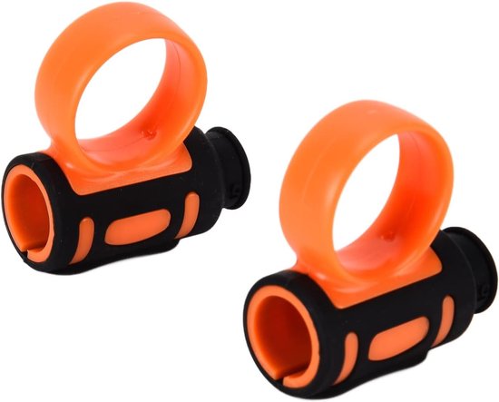 2 STUKS Drumstick Clips Siliconen Controle Clip Vinger Ring Drumstokken Aid Drumsticks Accessoires Extra Tool Jazz Drumstick Drummer Beginners Praktijk(Zwart oranje)