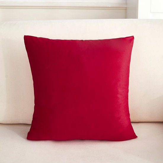 2 stuks eenvoudige sofa fluwelen kussensloop groene print, kleurrijke kussensloop, verlicht je slaapkamer landschap 17,7x17,7 inch (rood