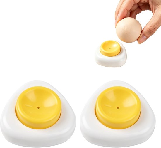 2 stuks eierstekers, eierstekers, chick egg hole puncher van 304 roestvrij staal met kunststof, eierpicker eiersnijder eiersnijder, vaatwasmachinebestendig, eiersteker voor rauwe en