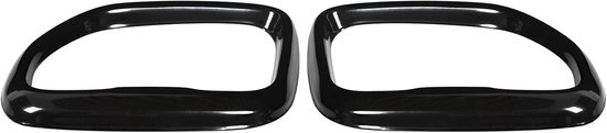 2 stuks eindpijpafdekking, glanzend zwart, roestvrij staal, achteruitlaatpijp, geluiddemper eindbekleding, linker rechter eindpijp, frame-inzetstuk, vervanging voor X3 M40i