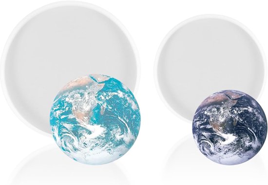 2 stuks epoxyharsvormen siliconen vormen voor hars siliconen vorm handgemaakt met kristallijm DIY vorm voor decoratie onderzetter met ronde set