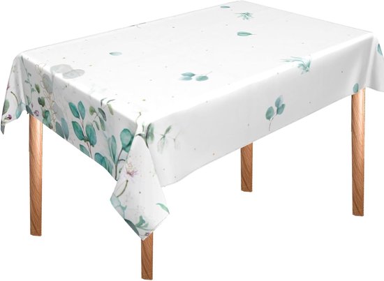 2 stuks eucalyptus tafelkleden (137 cm x 274 cm), groen, verjaardagstafelkleed, kinderverjaardag, decoratie, saliegroen, feesttafelkleed voor tuin, bruiloft, feest