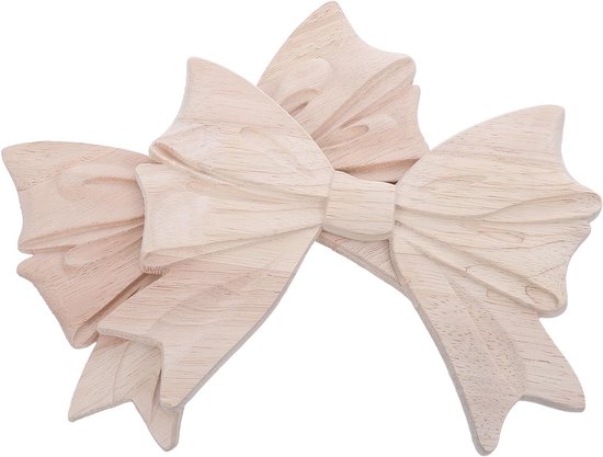 2 Stuks Europese Houtsnijwerk Decoratie Houten Strik Appliques Vintage Franse Stijl Meubeldecoratie Voor DIY Meubelverbetering