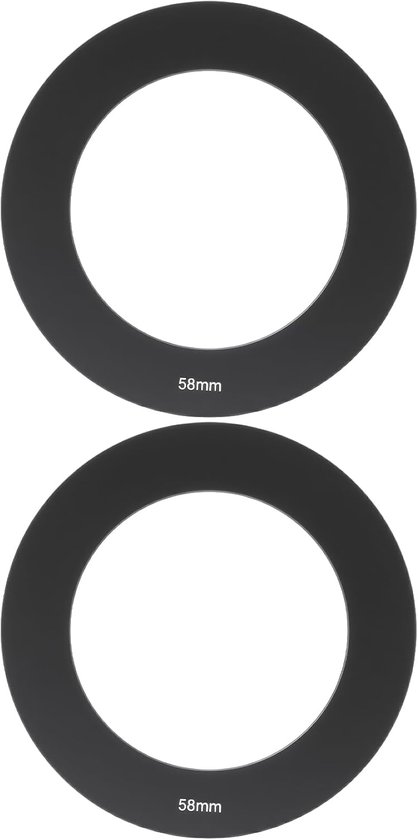 2 stuks filterhouder adapterring 58 mm compatibel met Cokin P-serie, zwart