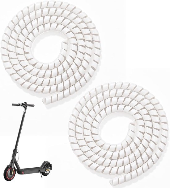 2 stuks flexibele 100 cm TPU kabelspiraal voor e-scooter