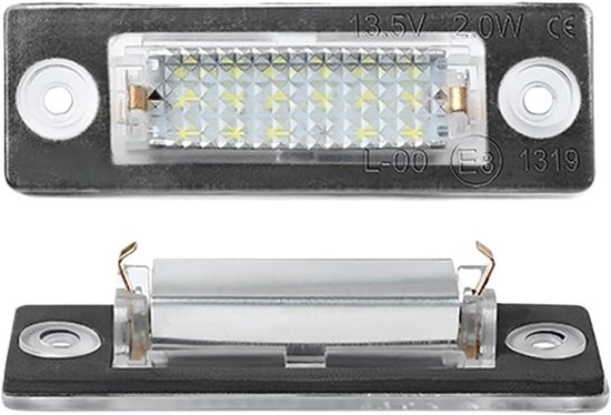 2 Stuks LED Auto Kentekenplaatverlichting Lamp Geen Fout, for VW, for Touran, for Golf 5, for Caddy 3, for Jetta MK5 T5, for Passat Cimousint, for SKODA, for Superb Kentekenverlichting voor au
