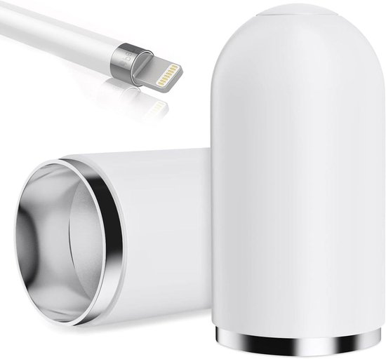 2 stuks magnetische reservekoppen voor capacitieve pennen - comfortabel en draagbaar - wit.