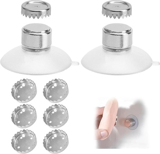 2 stuks magnetische zeephouder met 8 magneten, installatie zonder boren, geschikt voor douches, wastafels, badkamers en keukens