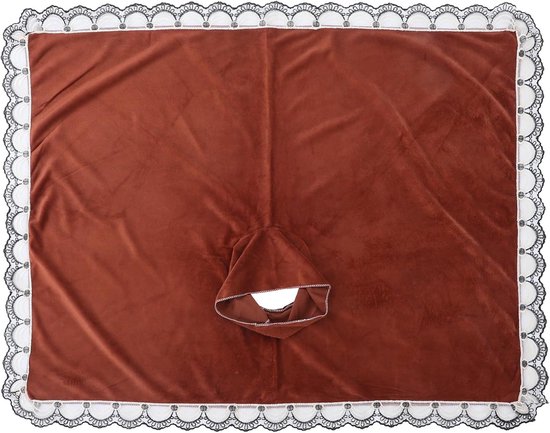 2 Stuks Massage Bed Cover Zachte Ademend Gezichtshanddoeken met Gezichtsopening Herbruikbare Schoonheidssalon Massage Lakens voor Comfortabele Spa Behandelingen