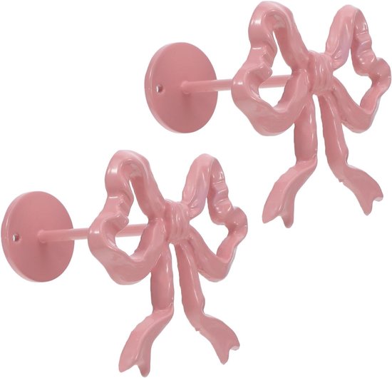 2 Stuks Metalen Strik Gordijnhouders Vintage Wandmontage Zware Gordijnhouders voor Woonkamer Slaapkamer Kantoor Decoratieve Kapstokhaken voor Jassen Handdoeken