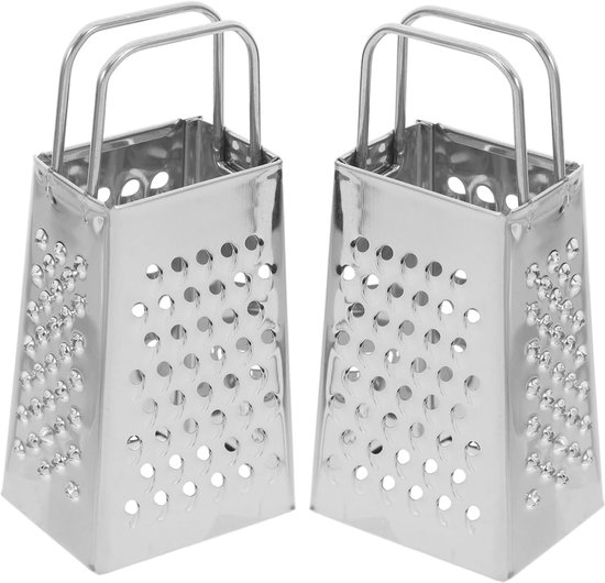 2 Stuks Mini Rasp Roestvrijstalen Handheld Groente Kaasrasp met Ergonomische Handgreep voor Aardappelen Diverse Ingrediënten Compact Keukenaccessoire