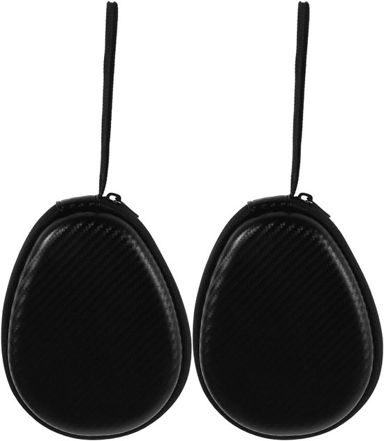 2 Stuks Neopreen Earbuds Case Draagbare Hoofdtelefoon Organizer Met Microfoonzakje Compacte Bescherming Voor Neckband Oordopjes Handige Reisaccessoire Sleutelhanger