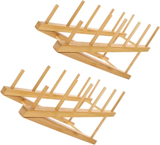 2 Stuks Plateaus Standaard Laags Displayrek Desktop Organizer voor Boeken Kunstwerken Foto Tijdschriften Serveerschalen Stevig Multifunctioneel Rek