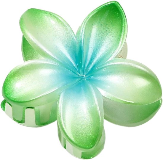 2 stuks Plumeria bloemen haarspelden, Hawaiiaanse klauwclip, antislip haarclip voor vrouwen, sterke grip, haarspelden voor styling voor vrouwen en meisjes, strandfeest