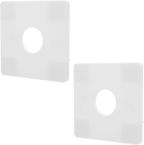 2 Stuks Radiator Pijpafdekkingen Vierkante Plastic Wandgat Decoratieplaat Universele Waterleiding Afdekking voor Badkamer Keuken Toilet