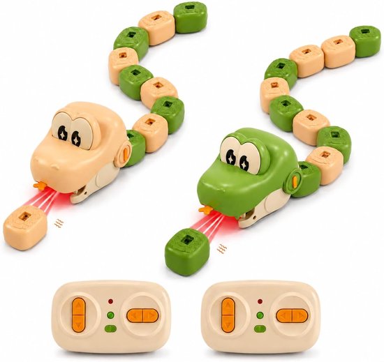 2 stuks RC slangenspeelgoed met 20 magneetbonen