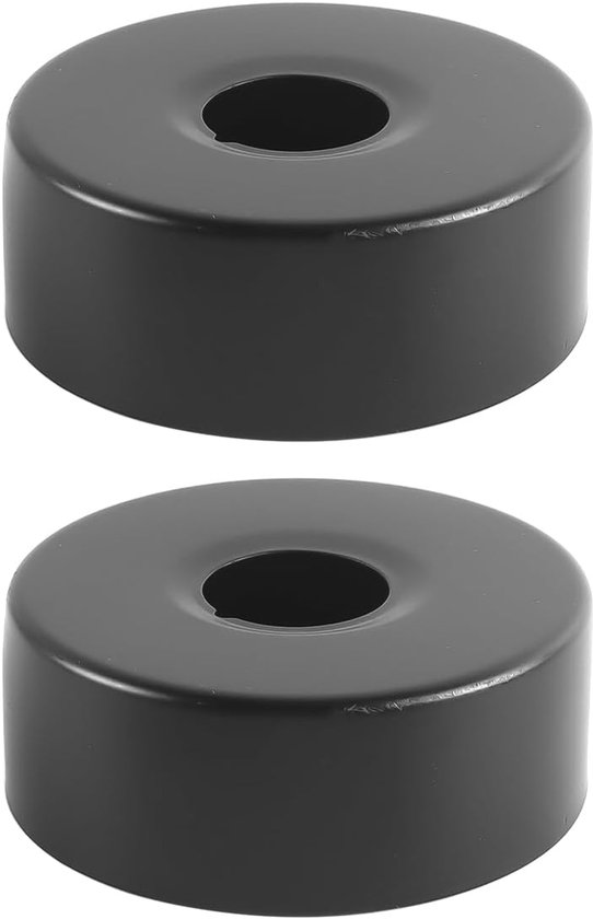 2 stuks rozet douchekranen, 3/4 inch roestvrij staal, zwarte rozet buisafdekking voor douchekranen, kranen, radiatoren (80 x 30 mm)