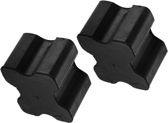 2 Stuks Rubber Coil Spring Booster Pad met Vierhoekige Demper Temperatuurbestendig Schokabsorberend Uniforme Drukverdeling voor Auto Ophanging Machinebasis