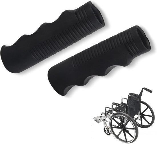 2 stuks rubberen rolstoel handgrepen, universele rolstoel grip cover voorkomen uitglijden dubbelzijdige vergrendeling