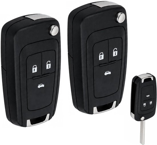 2 stuks sleutelbehuizing 3 toetsen compatibel met Opel Insignia Astra J