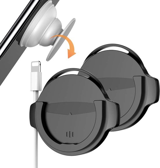 2 stuks Socket Telefoon Mount voor Auto Houder Siliconen Grip met Telefoon Lijn Clip voor Opvouwbare Socket Gebruiker Gebruikt op Dashboard, Home, Kantoor, Keuken, Muur Compatibel met iPhone